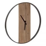 Ladd Natural/Black Industrial Wall Clock