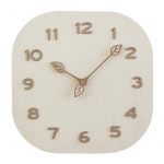 Modern Personality Wall Clock Simple Square Light Luxury Wooden Design for Home Living Room Bedroom Clock for Wall Decor