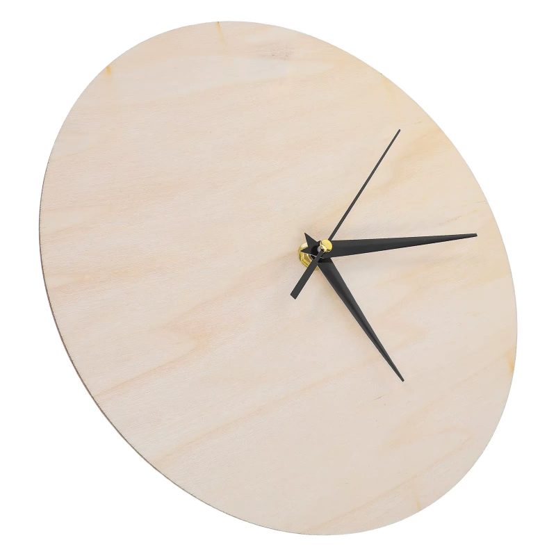 Wooden Clock Face Blank Diy Wooden Decorative Wall Clock Panel No Batteries Included Retro Minimalist Decorative Items