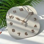 Modern Personality Wall Clock Simple Square Light Luxury Wooden Design for Home Living Room Bedroom Clock for Wall Decor
