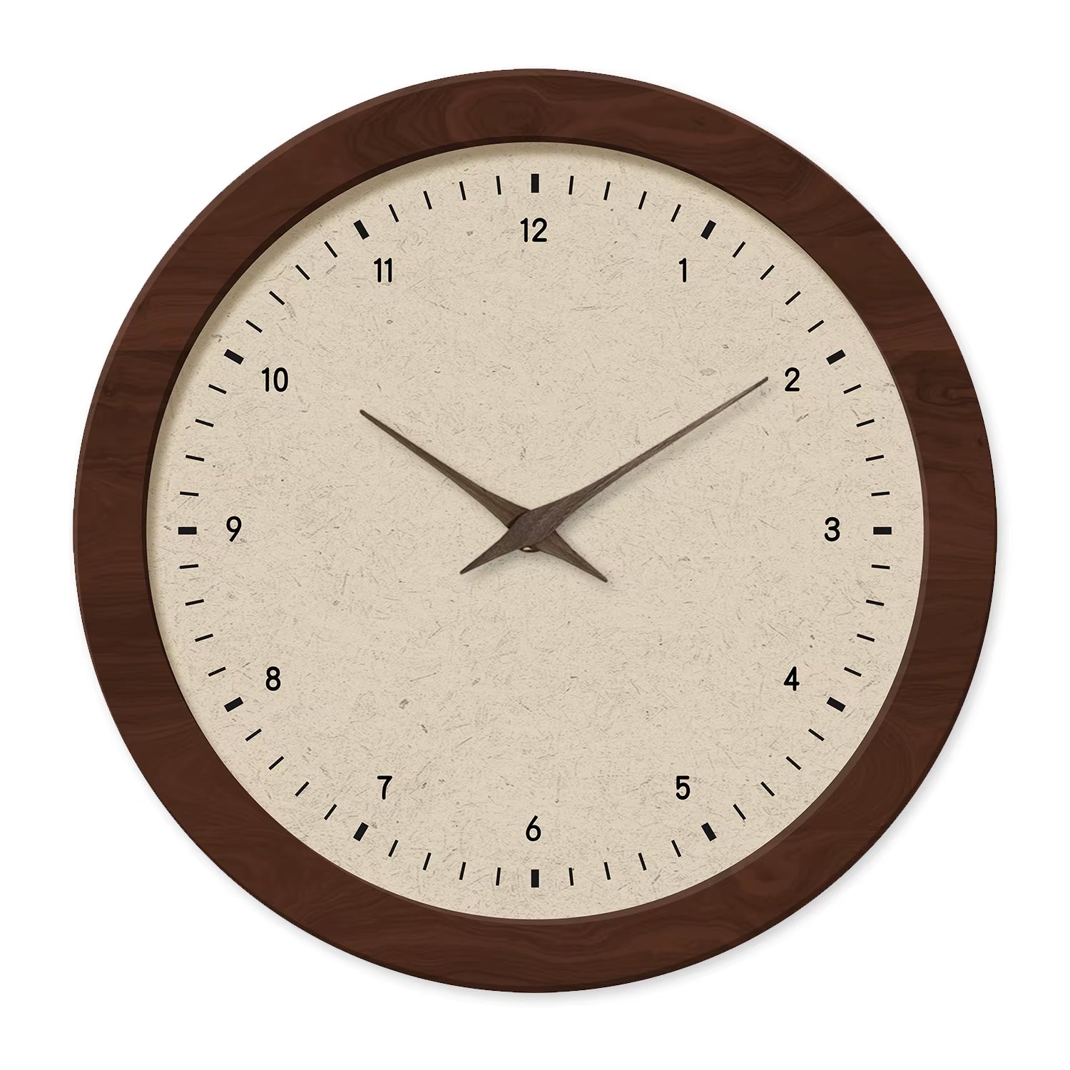 French Ancient Style Crystal Porcelain round Simple Pattern Wooden Wall Clock Living Room Bedroom Kitchen Home Decoration Wall Clock Silent Quartz Clock Holiday Gift 12 Inches 14 Inches 16Inch (Without Battery)