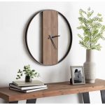Ladd Natural/Black Industrial Wall Clock