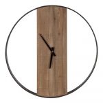 Ladd Natural/Black Industrial Wall Clock