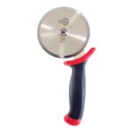 Mercer Culinary Millennia Pizza Cutter with Red Handle, 4 Inch Wheel, Stainless Steel