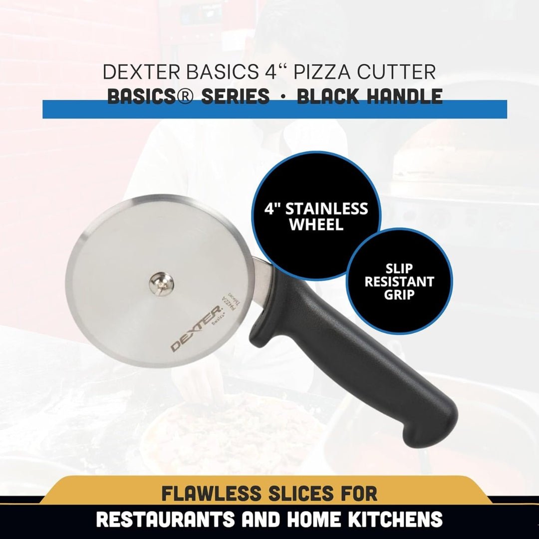 Dexter Russell P94ZZA-4 Basics (31631) Pizza Cutter, 4", Stain-Free, High-Carbon Steel and Black Plastic Handle‍‌‌‌‌‍‌‌‍‌‌‌‌‍‌‌‌‌‍‌‌‍‌‌‌‌‍‌‌‌‍‌‌‌‍‌‌‍‌‌‌‍‌‌‌‌‍